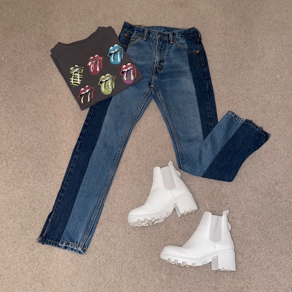 Reworked Levi’s Split Leg Jeans